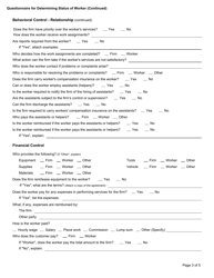 Form 68-0192 Questionnaire for Determining Status of Worker - Iowa, Page 3