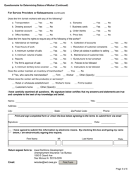 Form 68-0192 Questionnaire for Determining Status of Worker - Iowa, Page 5