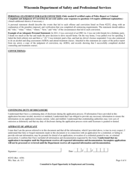 Form 2252 Convictions and Pending Charges Form - Wisconsin, Page 6