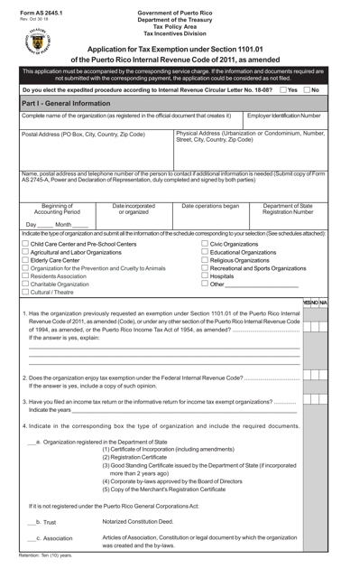 Form AS2645.1  Printable Pdf