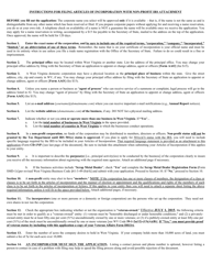 Form CD-INP (CD-1NP) West Virginia Articles of Incorporation With Non-profit IRS Attachment - West Virginia, Page 5
