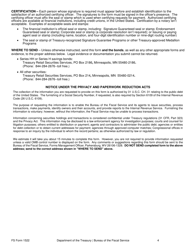FS Form 1522 Special Form of Request for Payment of United States Savings and Retirement Securities Where Use of a Detached Request Is Authorized, Page 4