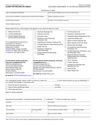 Form CDTFA-101 Claim for Refund or Credit - California, Page 2