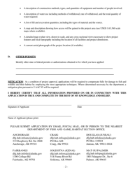 Special Area Permit Application - Alaska, Page 2