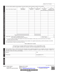 Form 1749 E-25 Application for 25 Percent Recovered Material Electrical Energy Exemption for Manufacturing - Missouri, Page 3