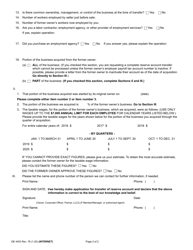 Form DE4453 Application for Transfer of Reserve Account - California, Page 2
