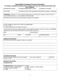 Form ERD-10240 Discrimination Complaint - Fair Housing - Wisconsin, Page 4