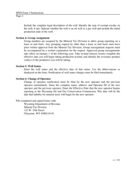 MTD Form 3 Well Status Notification and Grouping Request - Wyoming, Page 2