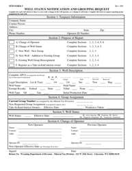 MTD Form 3 Well Status Notification and Grouping Request - Wyoming, Page 3