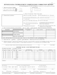 Document preview: Form UC-2X Pennsylvania Unemployment Compensation Correction Report - Pennsylvania