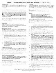 Form UC-2X Pennsylvania Unemployment Compensation Correction Report - Pennsylvania, Page 2