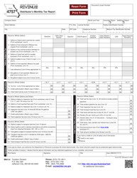 Form 4757 Distributor&#039;s Monthly Tax Report - Missouri