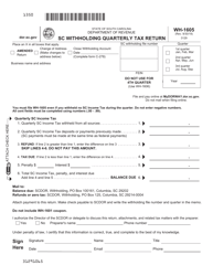 Form WH-1605 Sc Withholding Quarterly Tax Return - South Carolina