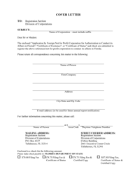 Form CR2E021 Application by Foreign Not for Profit Corporation for Authorization to Conduct Its Affairs in Florida - Florida, Page 2