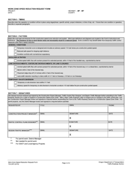 Form 734-2874 Work Zone Speed Reduction Request Form - Oregon, Page 2