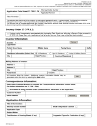 Form PTO/AIA/14 &quot;Application Data Sheet 37 Cfr 1.76&quot;