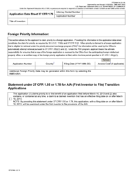 Form PTO/AIA/14 Application Data Sheet 37 Cfr 1.76, Page 3