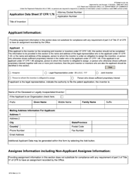 Form PTO/AIA/14 Application Data Sheet 37 Cfr 1.76, Page 5