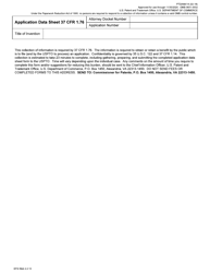 Form PTO/AIA/14 Application Data Sheet 37 Cfr 1.76, Page 7
