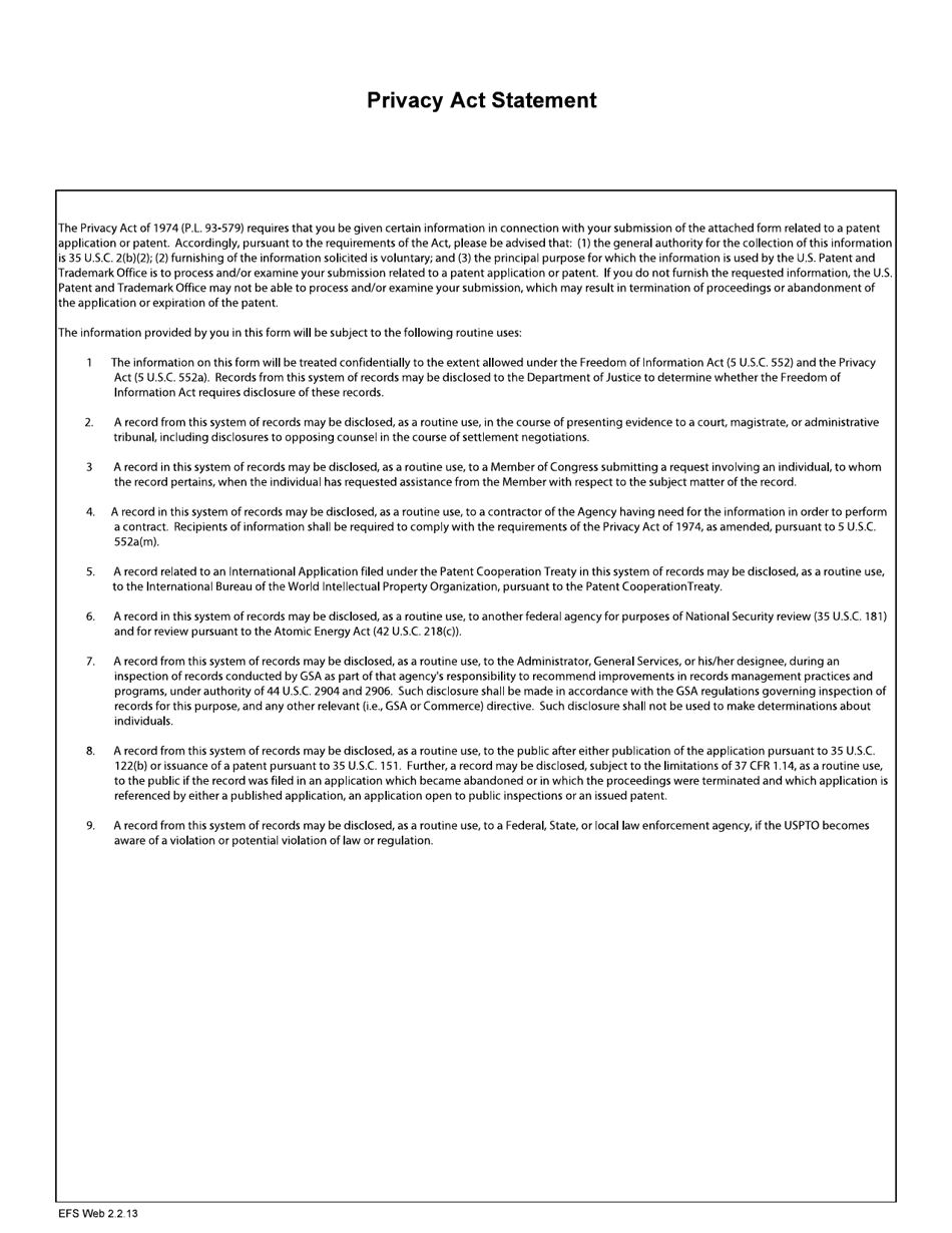 Form PTO / AIA / 14 Application Data Sheet 37 Cfr 1.76, Page 8
