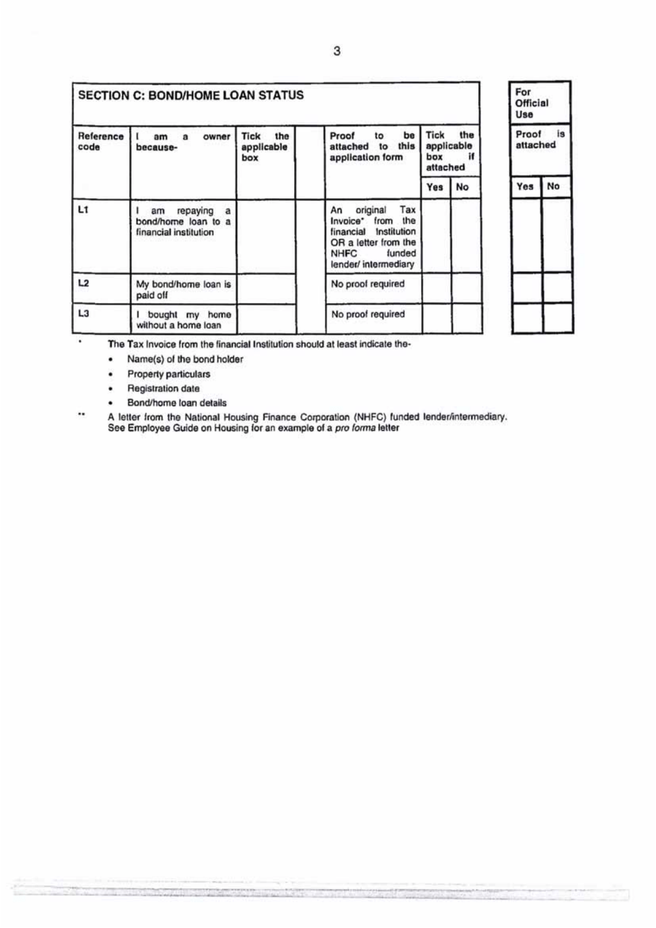 Gehs Employee Enrolment: Housing Allowance Application for Home-Owners - Western Cape, South Africa, Page 3