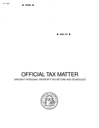 Form PT-50A &quot;Aircraft Personal Property Tax Return and Schedules&quot; - Georgia (United States)