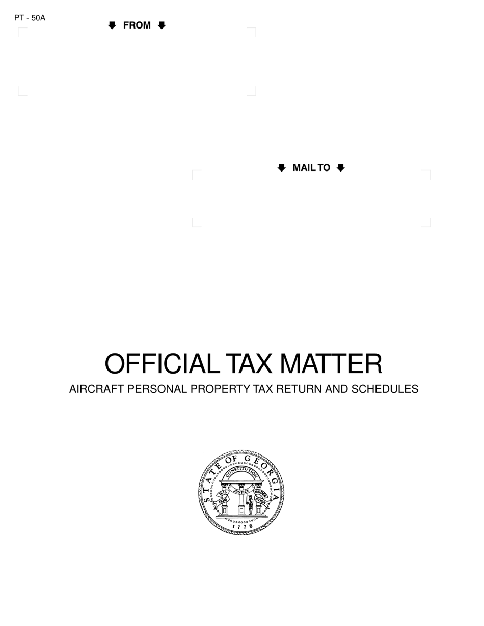 Form PT-50A Aircraft Personal Property Tax Return and Schedules - Georgia (United States), Page 1