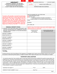 Form PT-50A Aircraft Personal Property Tax Return and Schedules - Georgia (United States), Page 2