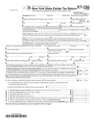 Document preview: Form ET-706 New York State Estate Tax Return - New York
