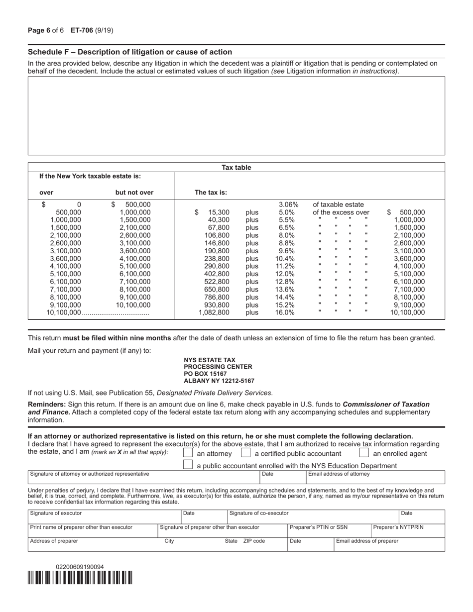 Form ET706 Fill Out, Sign Online and Download Printable PDF, New