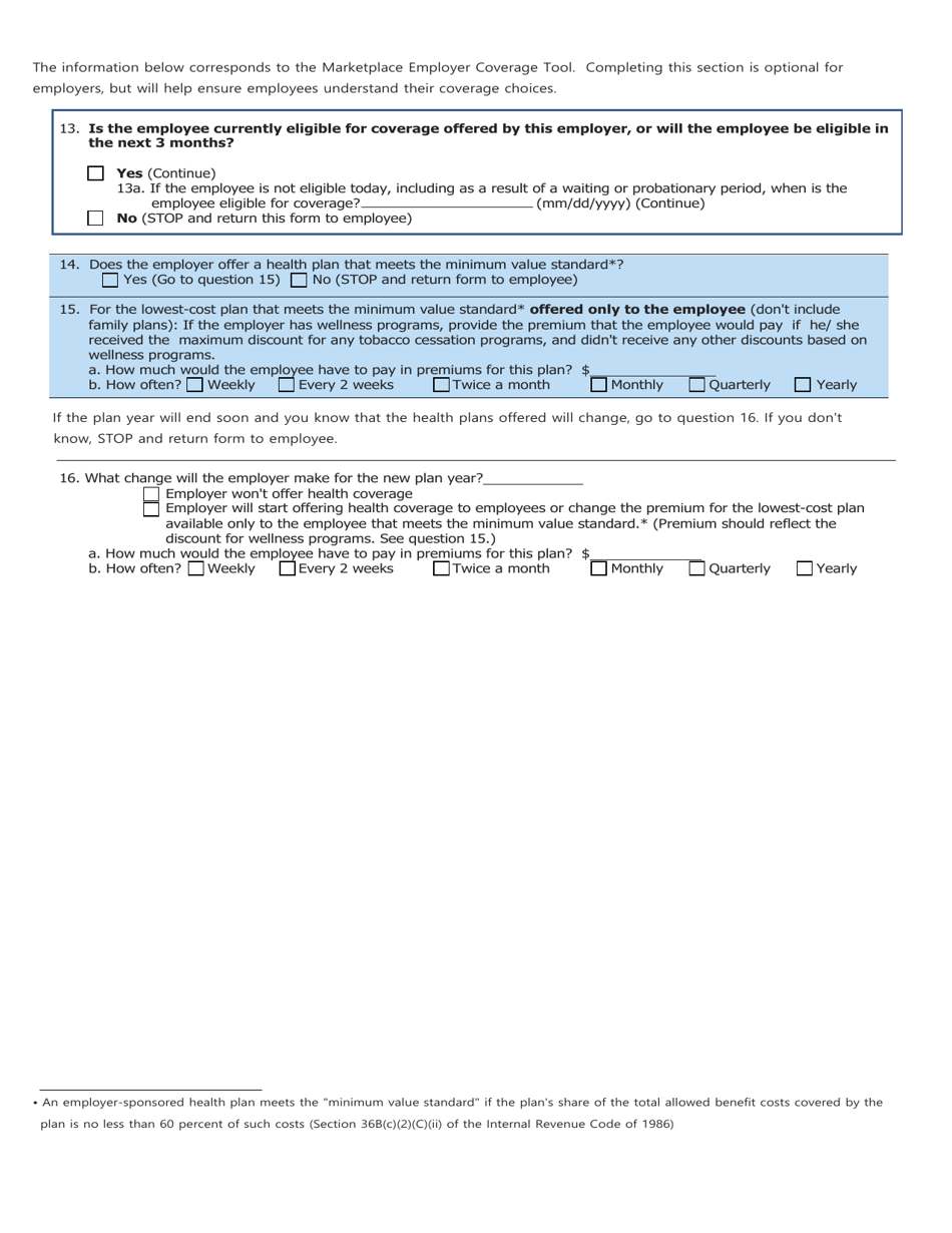 New Health Insurance Marketplace Coverage Options and Your Health Coverage Fill Out, Sign