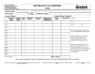 Form 3000 Severance Tax Report - Wyoming, Page 6