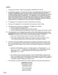 Limited Liability Company Application for Certificate of Authority - Iowa, Page 3