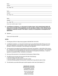 Form 635_0114 Application for Amended Certificate of Authority - Iowa, Page 2