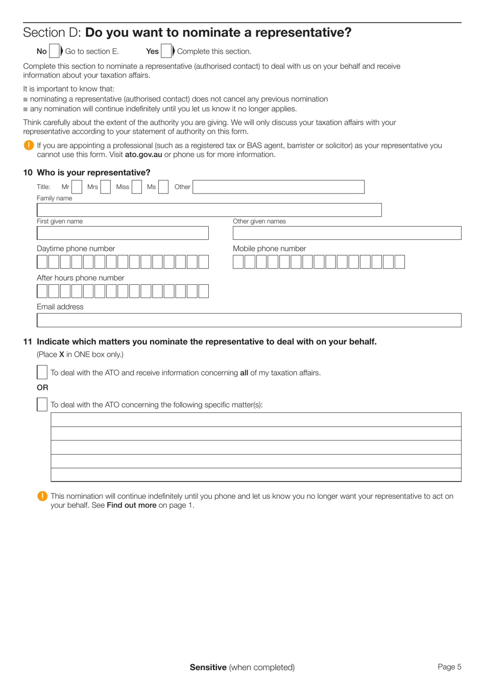 Form NAT2817 Change of Details for Individuals - Australia, Page 5