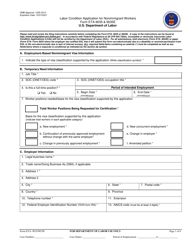 Form ETA-9035/9035E Labor Condition Application for Nonimmigrant Workers