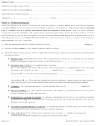 Form WH-380-E &quot;Fmla Certification of Health Care Provider for Employee's Serious Health Condition&quot;, Page 2