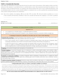 Form WH-380-E &quot;Fmla Certification of Health Care Provider for Employee's Serious Health Condition&quot;, Page 4