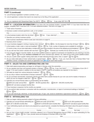 Form CR-16 Business Tax Application - Kansas, Page 2