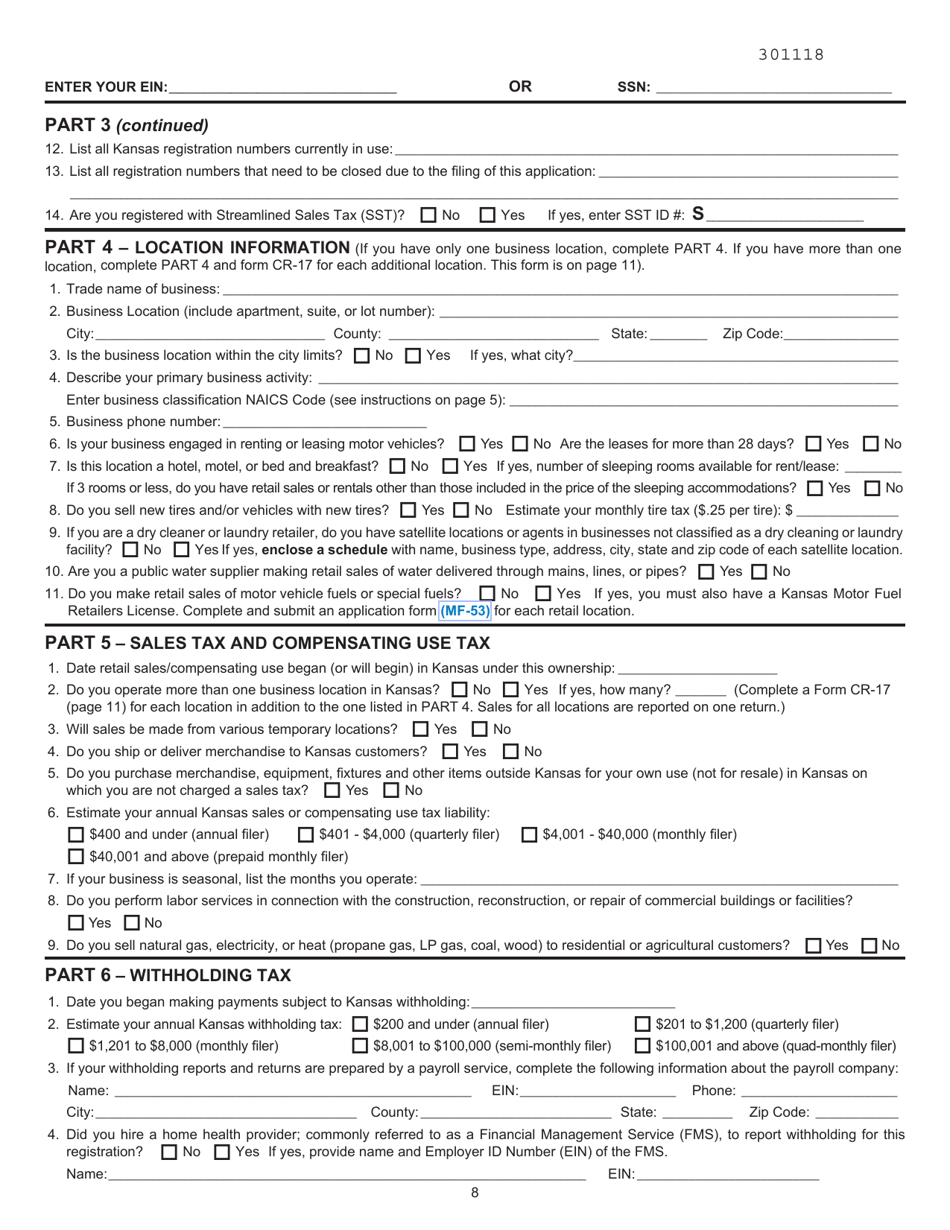 Form Cr-16 - Fill Out, Sign Online And Download Fillable Pdf, Kansas 