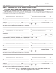 Form CR-16 Business Tax Application - Kansas, Page 4