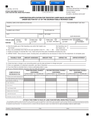 Form IT552 Corporation Application for Tentative Carry-Back Adjustment Under Section 48-7-2 1 of the Georgia Public Revenue Code - Georgia (United States)