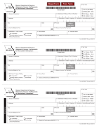 Form MO-2ENT Statement of Income Tax Payments for Nonresident Entertainers - Missouri
