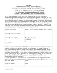 Form 2004-6 Arkansas State and Local Sales/Use Taxes Claim for Refund - Arkansas, Page 5