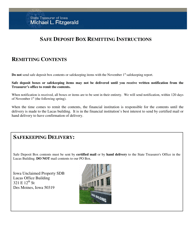 Safe Deposit Box Report Form - Iowa, Page 2