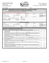 Form ABC-800 Kansas Liquor License Application - Kansas, Page 6