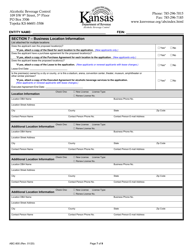 Form ABC-800 Kansas Liquor License Application - Kansas, Page 7