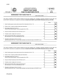 Form SC1040TC Tax Credits - South Carolina, Page 2