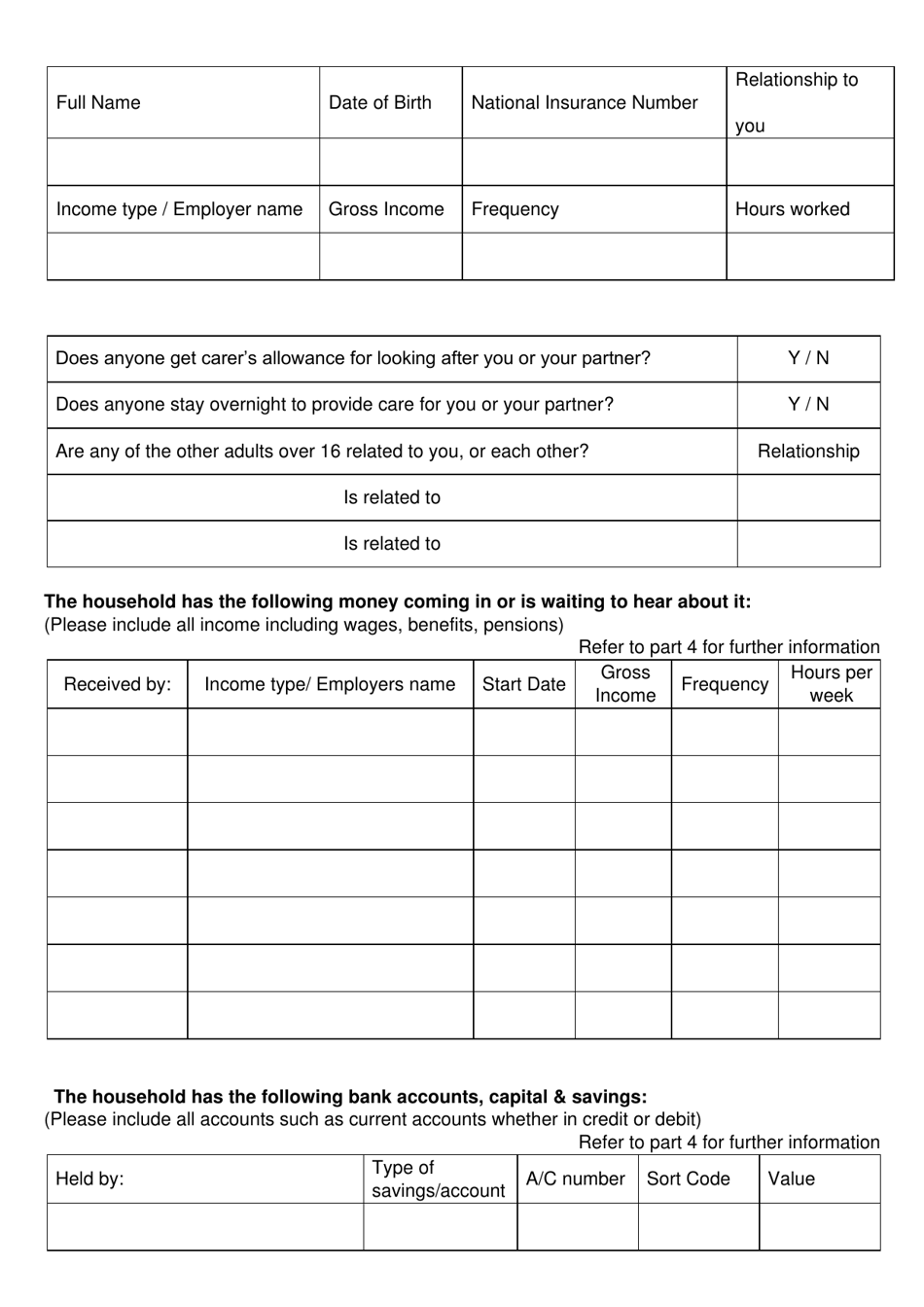 Housing and Council Tax Benefit Application - South Norfolk, Norfolk, United Kingdom, Page 4