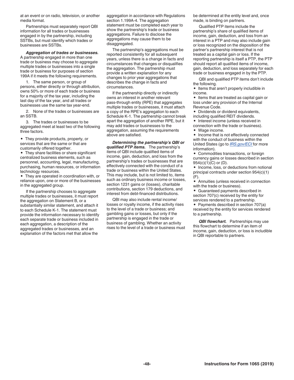 Instructions for IRS Form 1065 U.S. Return of Partnership Income, Page 48